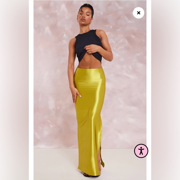 Satin Maxi Skirt - Picture 1 of 4